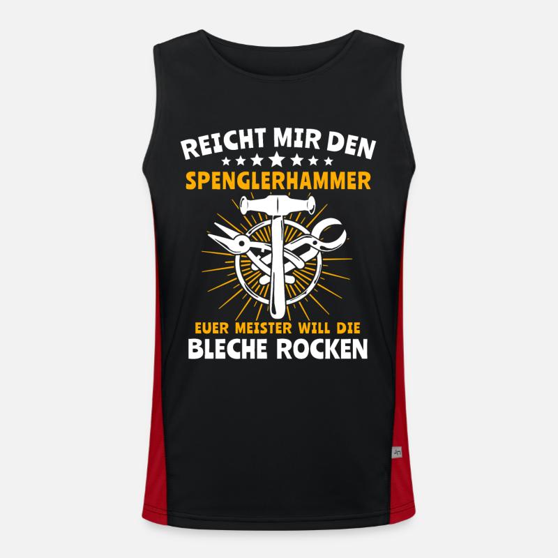 Spengler Beruf Bauspengler Funktionelles Kontrast-Tank Top für Männer 