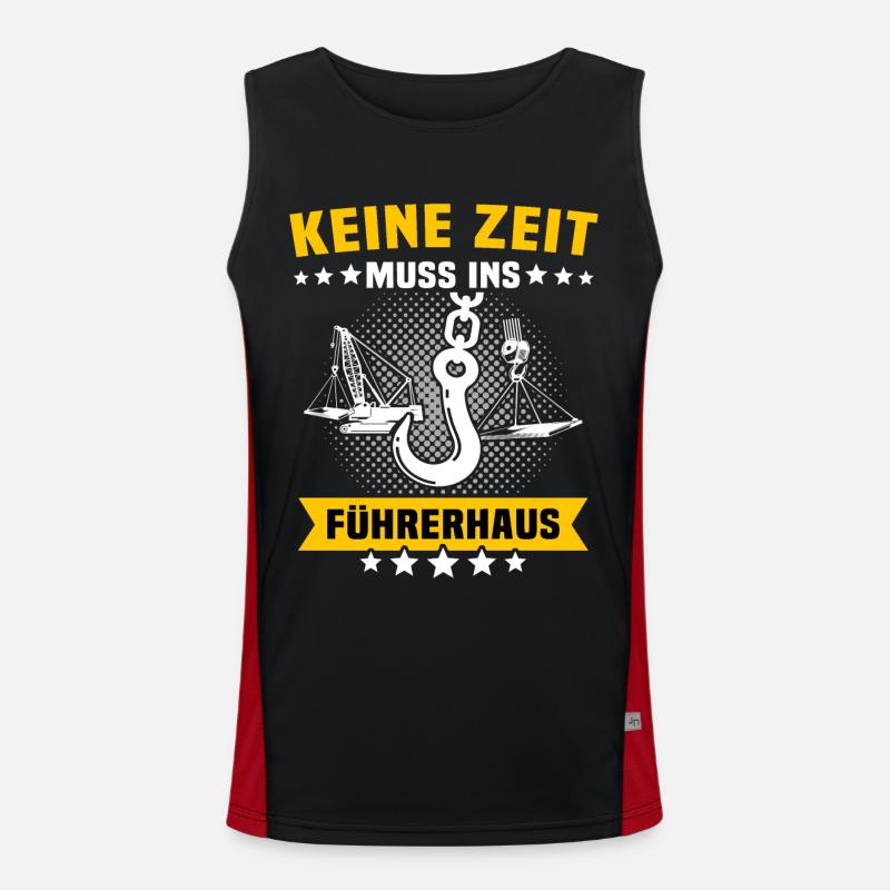 Kranführer Kran Kranfahrer Funktionelles Kontrast-Tank Top für Männer 