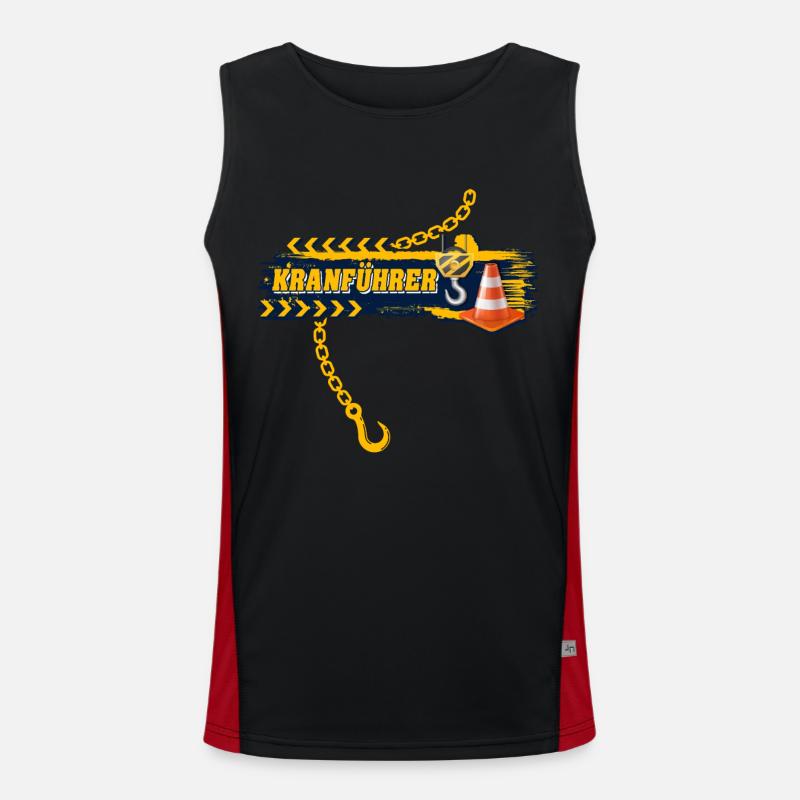 Kranführer Kran Kranfahrer Funktionelles Kontrast-Tank Top für Männer 