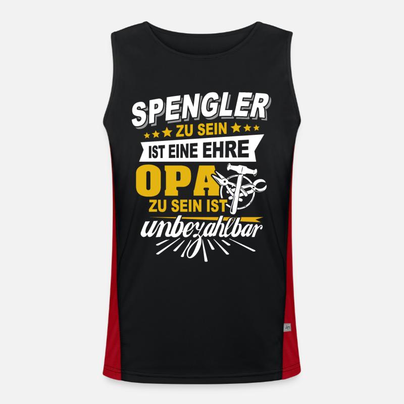 Bauspengler Opa Spengler Funktionelles Kontrast-Tank Top für Männer 