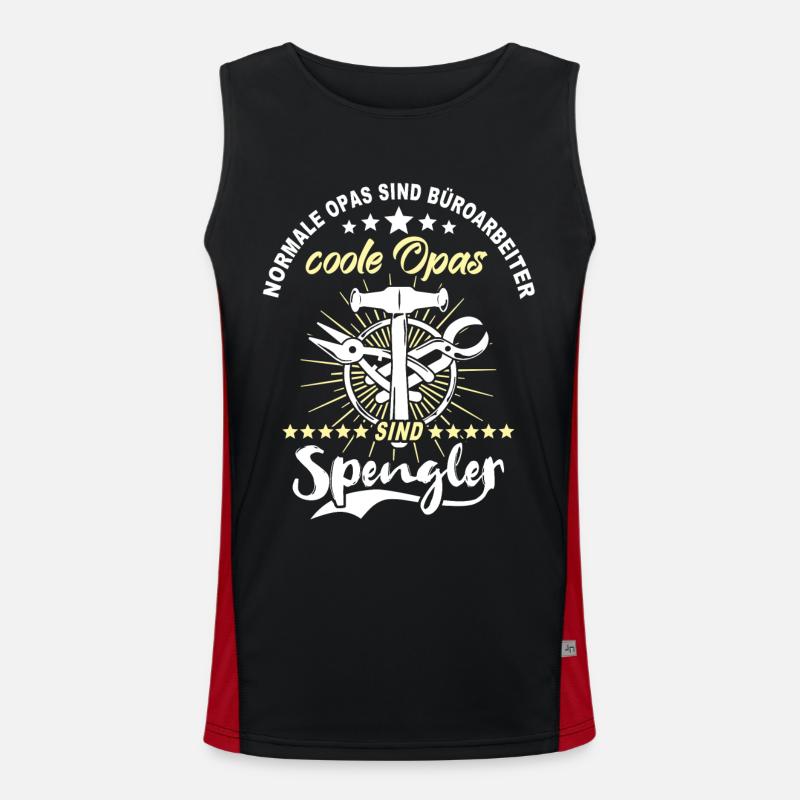 Bauspengler Opa Spengler Funktionelles Kontrast-Tank Top für Männer 
