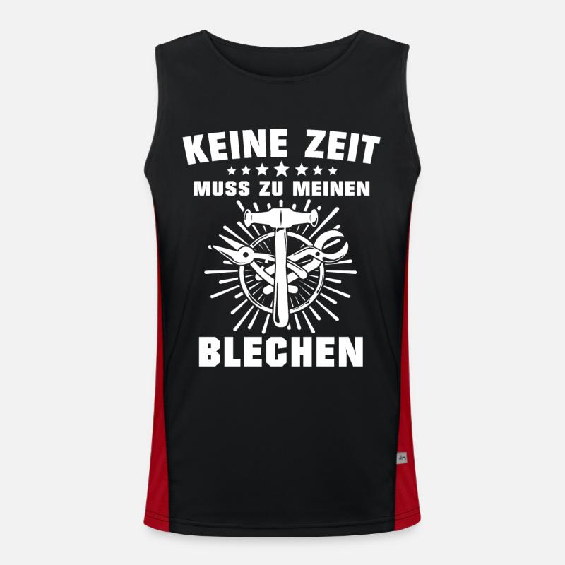 Spengler Beruf Bauspengler Sprüche Funktionelles Kontrast-Tank Top für Männer 