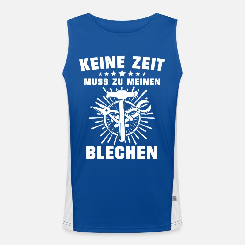 Spengler Beruf Bauspengler Sprüche Funktionelles Kontrast-Tank Top für Männer 