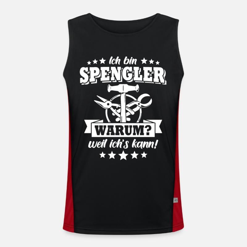 Spengler Bauspengler Karosseriespengler Funktionelles Kontrast-Tank Top für Männer 