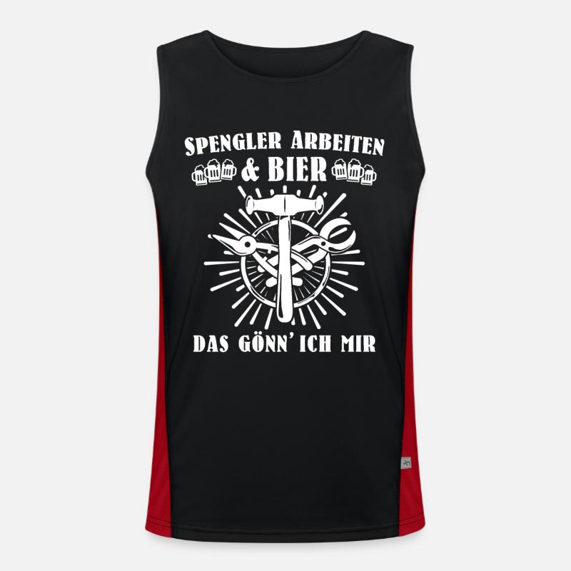 Spengler Bauspengler Karosseriespengler Funktionelles Kontrast-Tank Top für Männer 