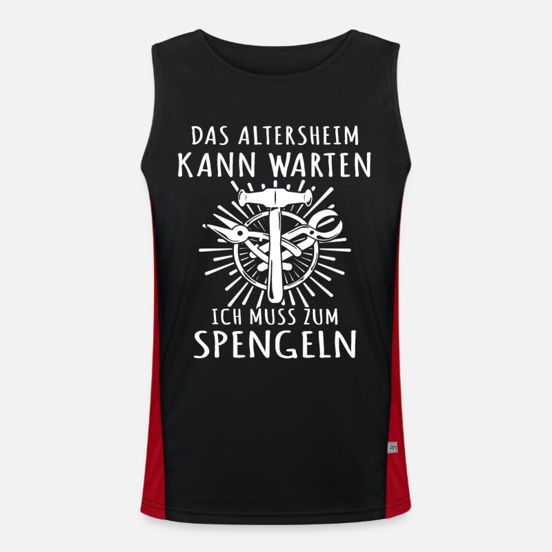 Spengler Bauspengler Karosseriespengler Funktionelles Kontrast-Tank Top für Männer 