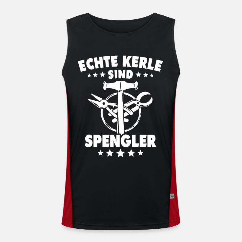 Spengler Bauspengler Karosseriespengler Funktionelles Kontrast-Tank Top für Männer 