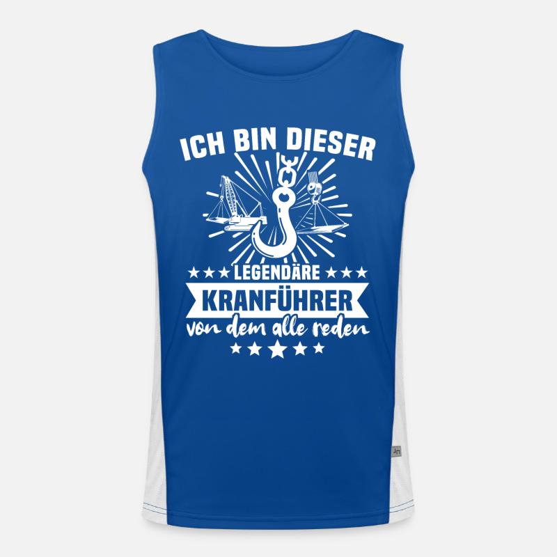 Kranführer Kran Kranfahrer Funktionelles Kontrast-Tank Top für Männer 