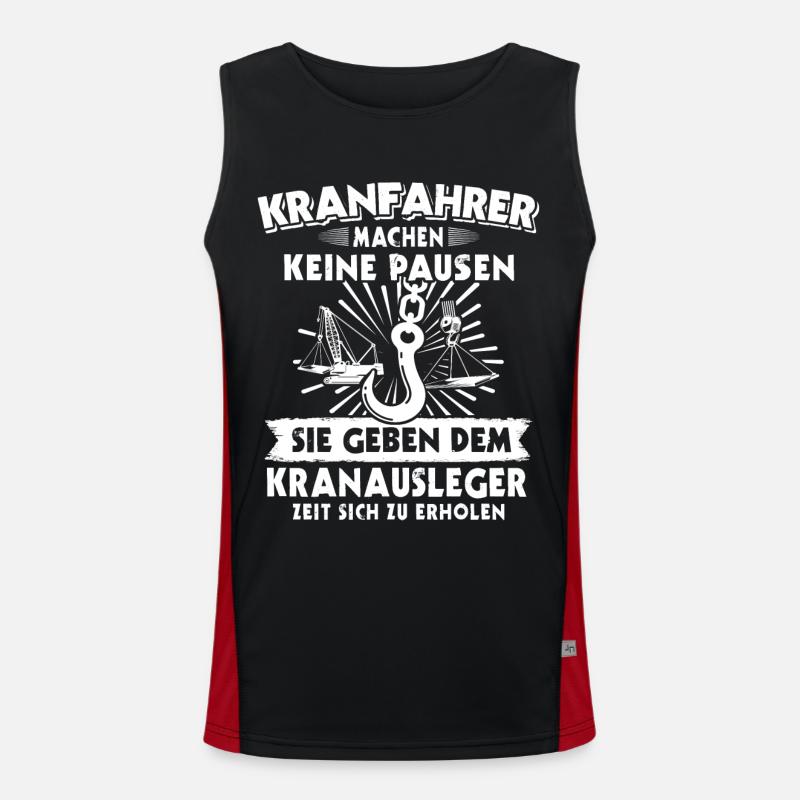 Kranführer Kran Kranfahrer Funktionelles Kontrast-Tank Top für Männer 