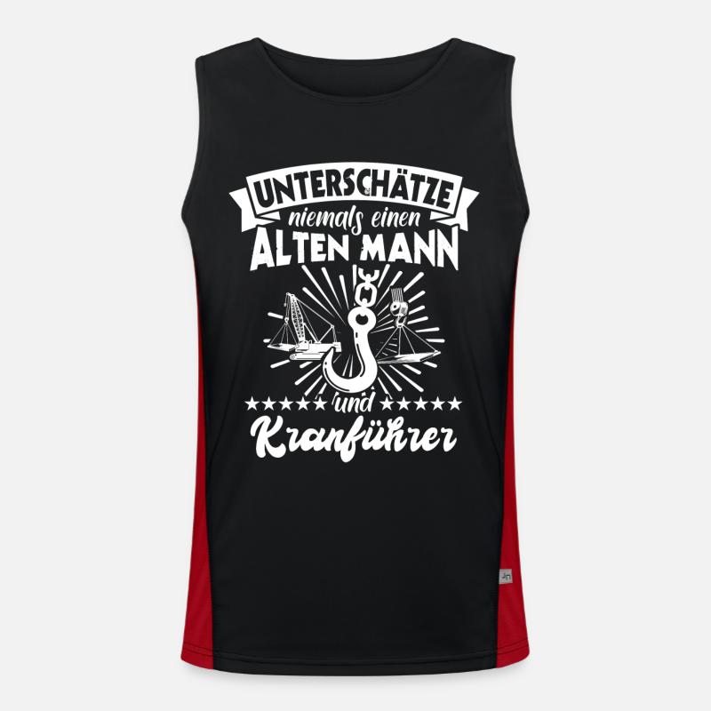 Kranführer Kran Kranfahrer Funktionelles Kontrast-Tank Top für Männer 