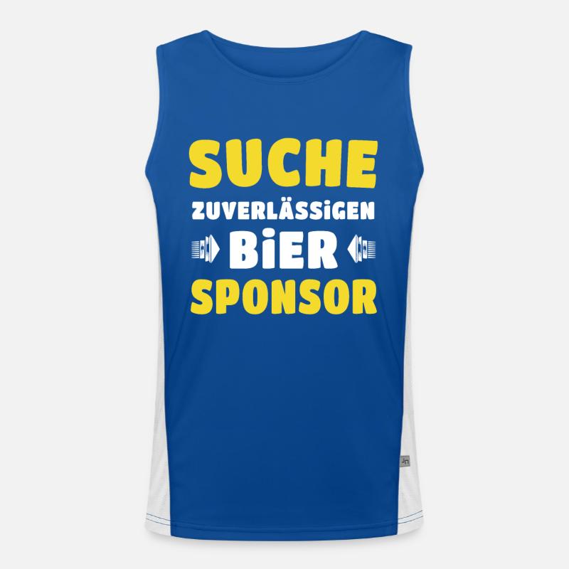 Bier Sponsor Trinksprüche Party Funktionelles Kontrast-Tank Top für Männer 