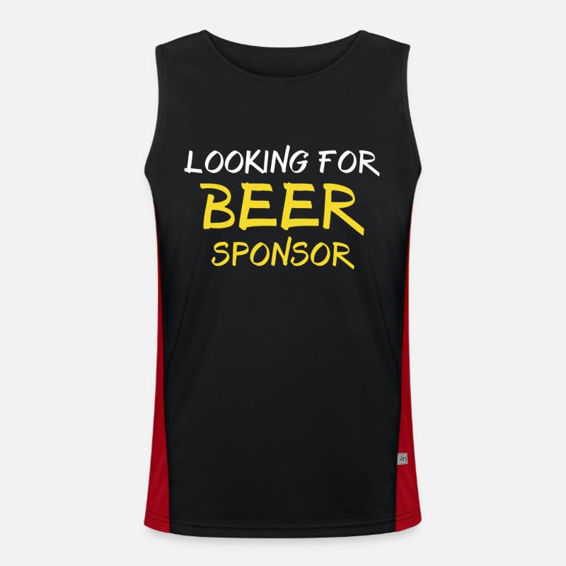 Bier Sponsor Trinksprüche Biertrinker Funktionelles Kontrast-Tank Top für Männer 