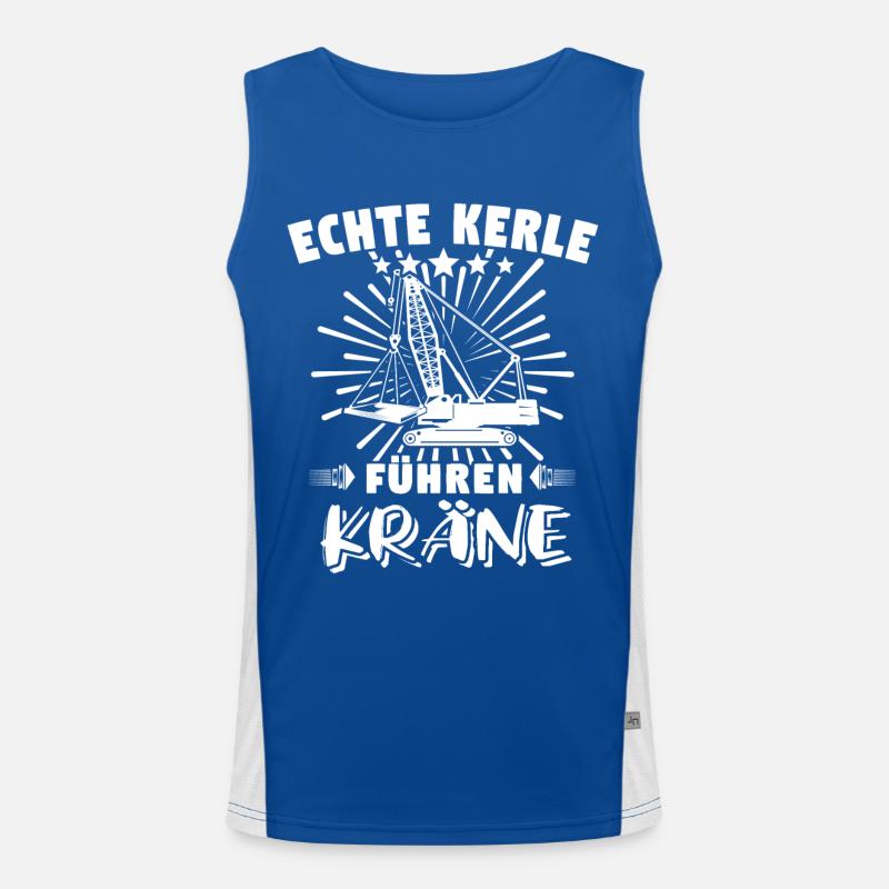 Kranfahrer Kran Kranfuehrer Funktionelles Kontrast-Tank Top für Männer 