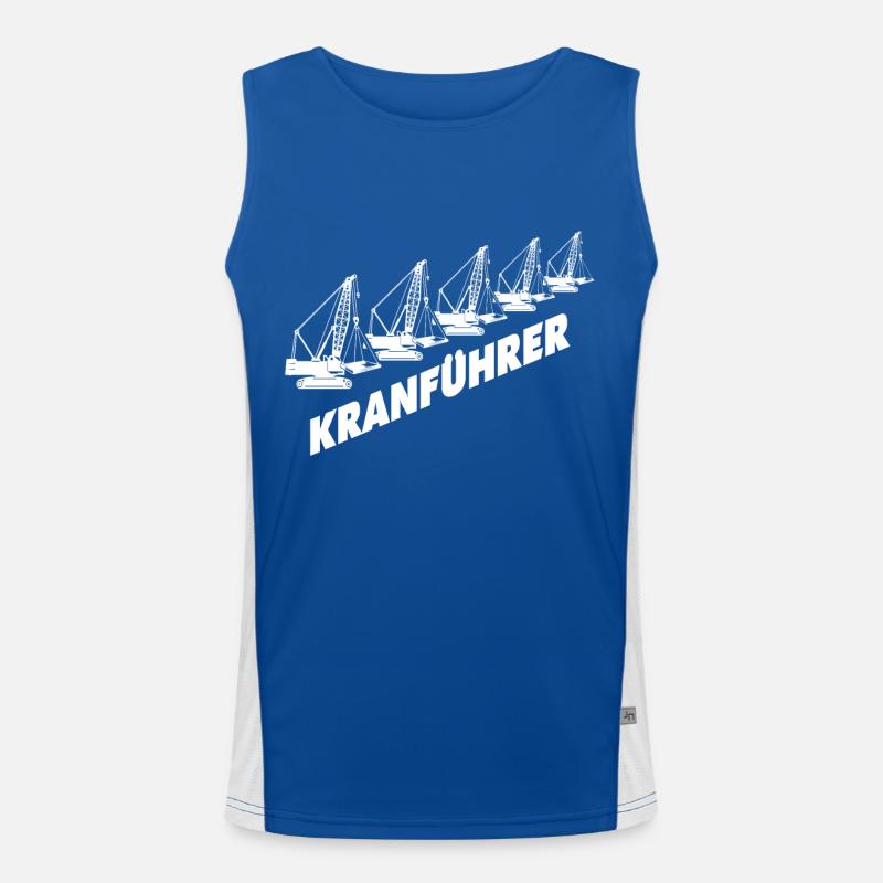 Kranfahrer Kranführer Kran Funktionelles Kontrast-Tank Top für Männer 