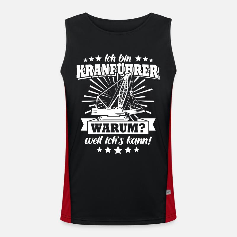 Kranfuehrer Kran Kranfahrer Funktionelles Kontrast-Tank Top für Männer 