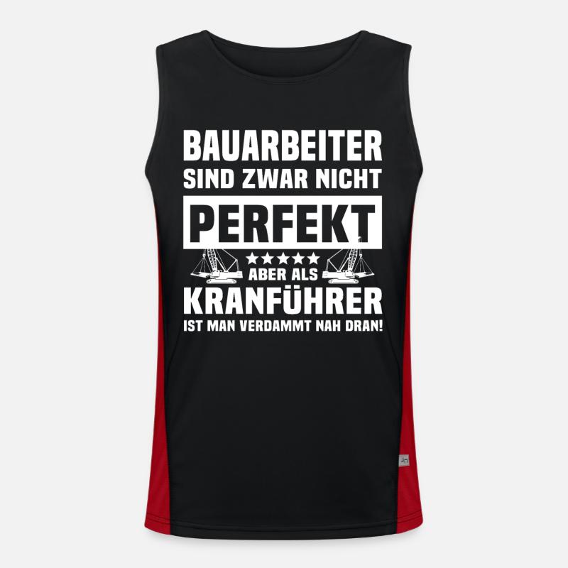 Kranfuehrer Kran Kranfahrer Funktionelles Kontrast-Tank Top für Männer 