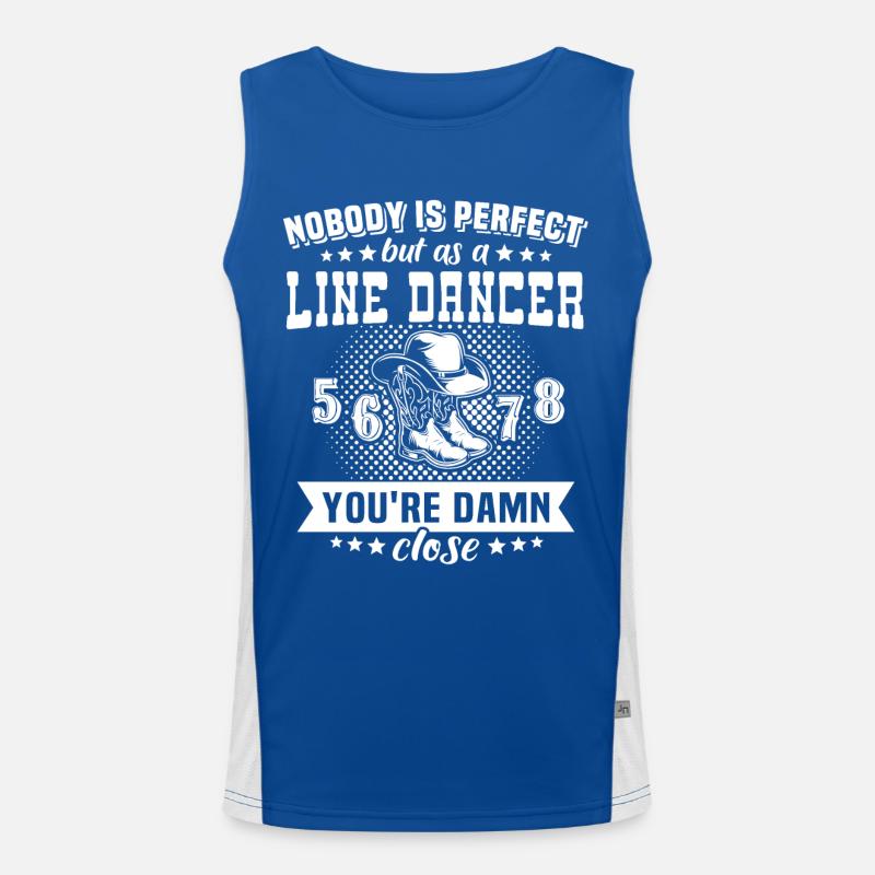 Line Dancing Line Dance Funktionelles Kontrast-Tank Top für Männer 