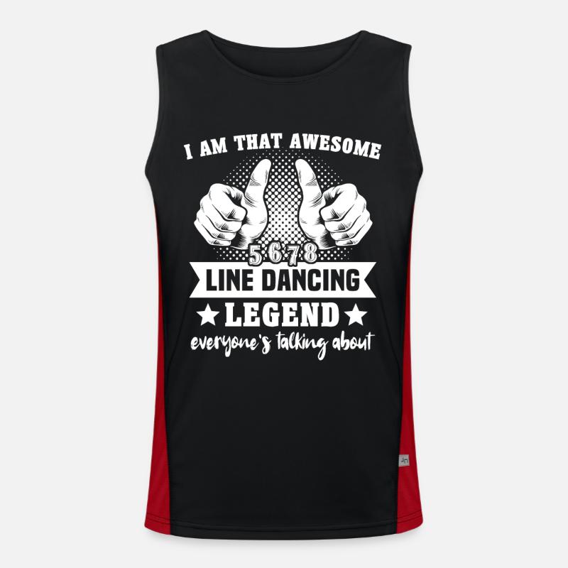 Line Dancing Legend Line Dance Men's Functional Contrast Tank Top 