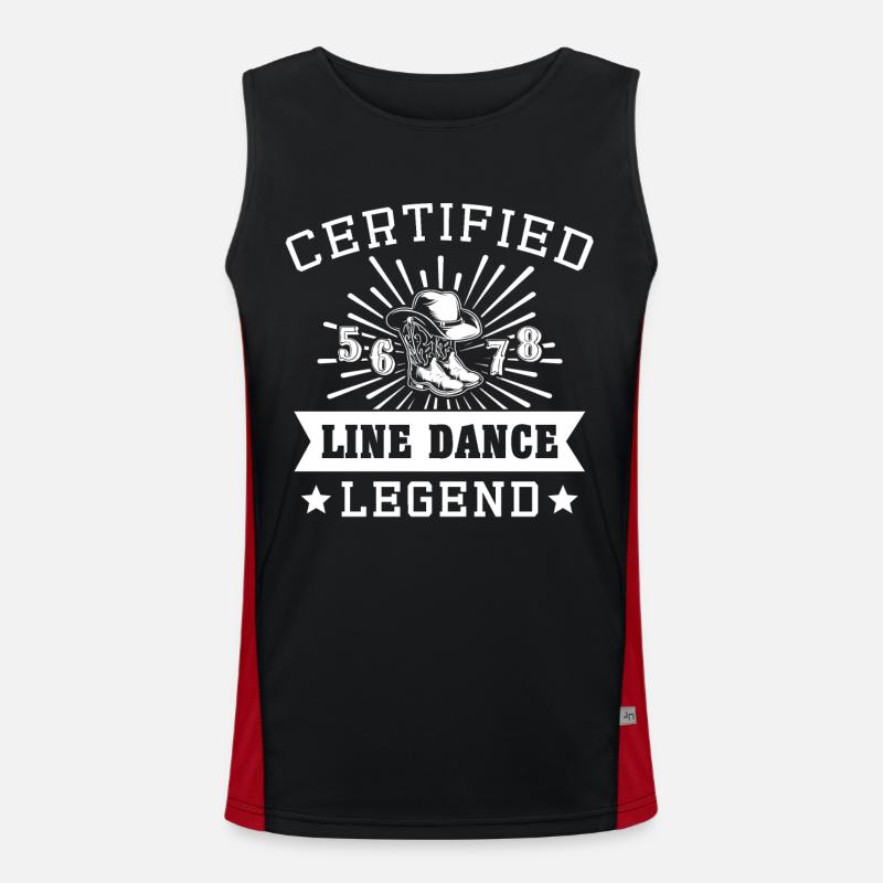 Line Dancing Legend Line Dance Funktionelles Kontrast-Tank Top für Männer 