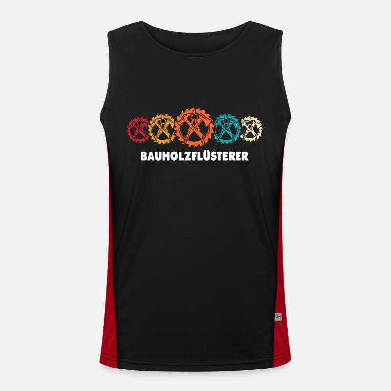 Zimmermann Sprüche Zimmern Zimmerer Funktionelles Kontrast-Tank Top für Männer 