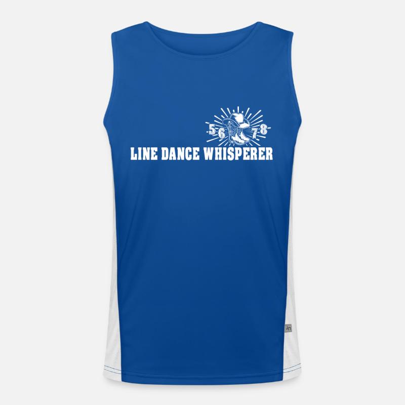 Line Dancing Gift Men's Functional Contrast Tank Top 