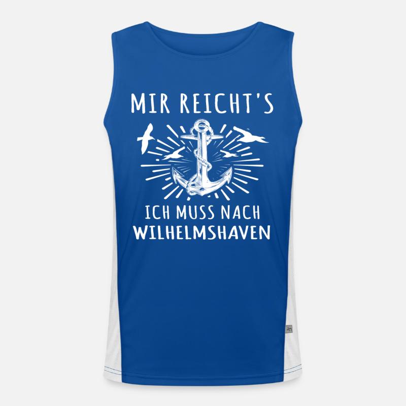 Wilhelmshaven Urlaub Funktionelles Kontrast-Tank Top für Männer 