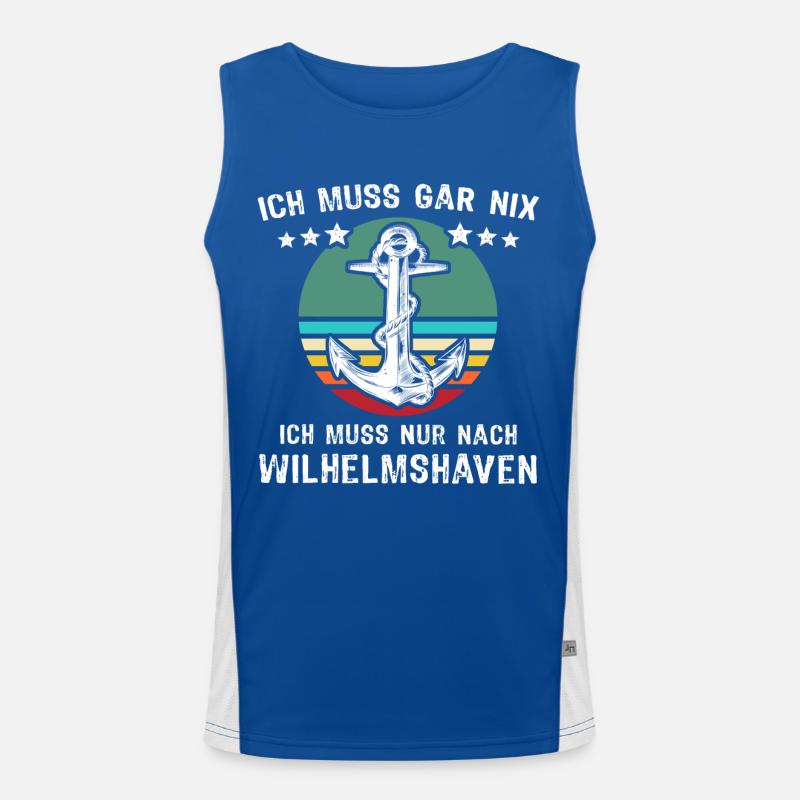 Wilhelmshaven Sprüche Wilhelmshavener Spruch Funktionelles Kontrast-Tank Top für Männer 