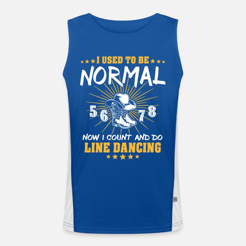 Line Dancing Men's Functional Contrast Tank Top 