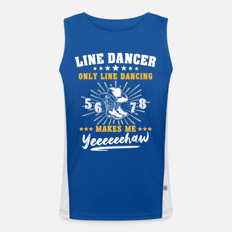 Line Dancing Men's Functional Contrast Tank Top 