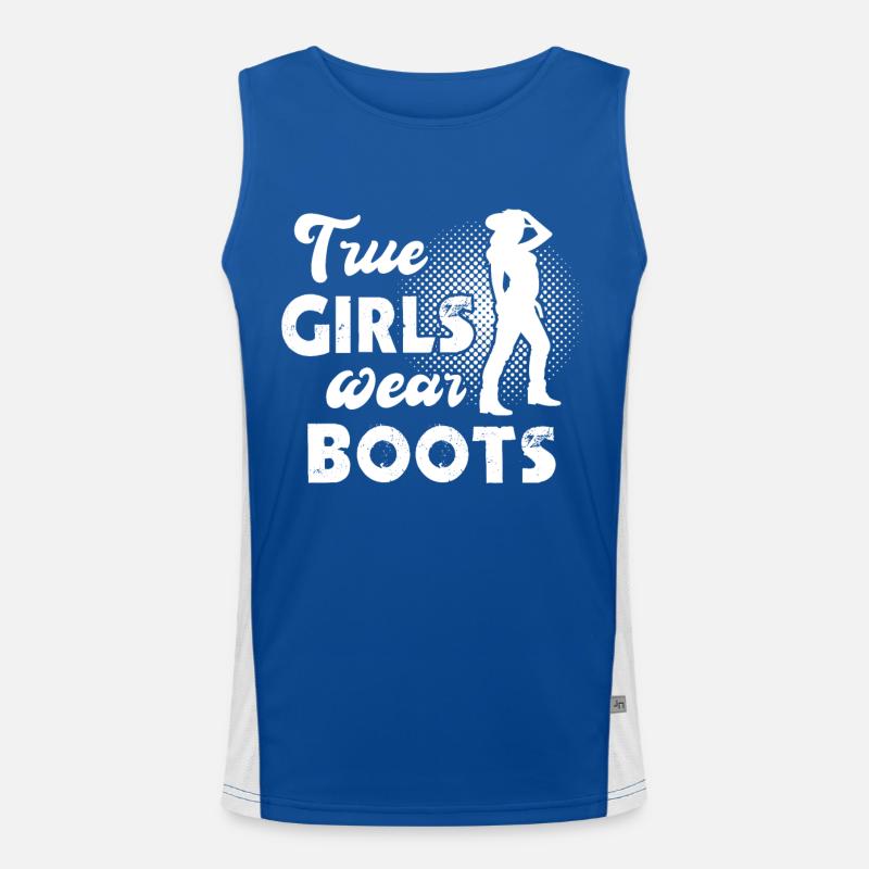 Line Dancing Line Dancer Funktionelles Kontrast-Tank Top für Männer 