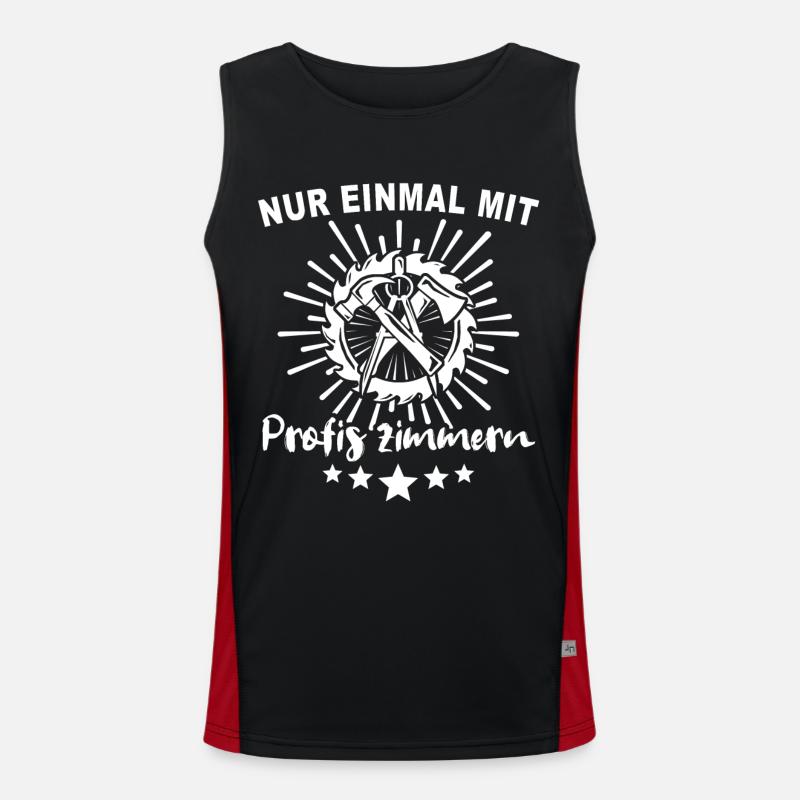 Zimmermann Zimmern Zimmerer Funktionelles Kontrast-Tank Top für Männer 