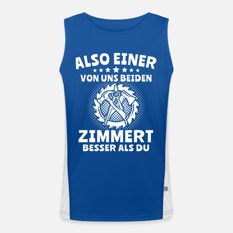 Zimmermann Zimmern Zimmerer Funktionelles Kontrast-Tank Top für Männer 