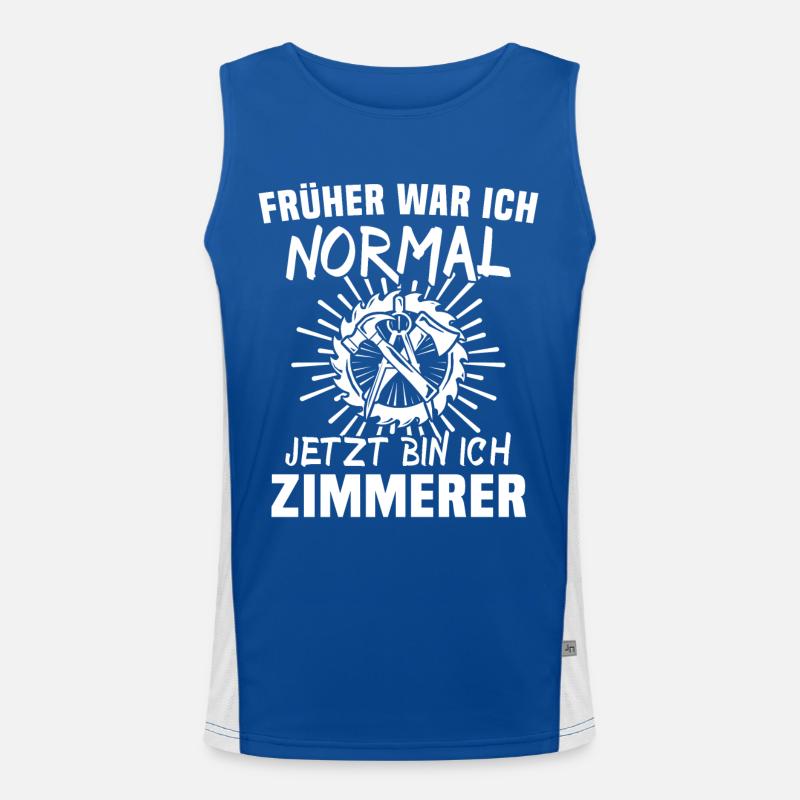 Zimmermann Beruf Zimmerer Funktionelles Kontrast-Tank Top für Männer 