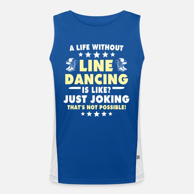 Line Dancing Men's Functional Contrast Tank Top 