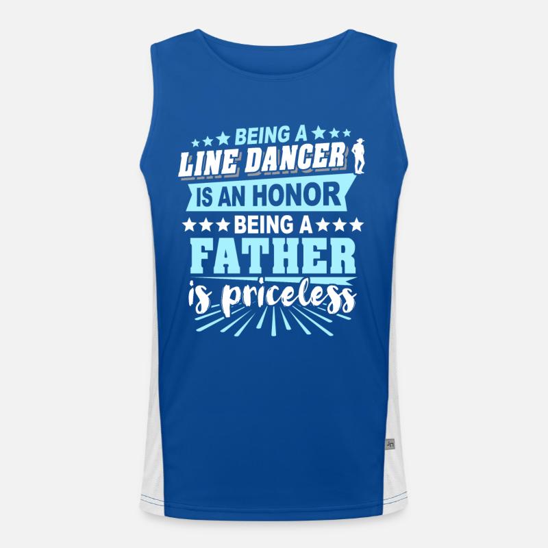 Line Dance Papa Line Dancing Vater Funktionelles Kontrast-Tank Top für Männer 