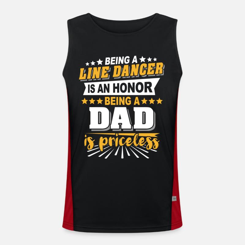 Line Dance Papa Line Dancing Vater Funktionelles Kontrast-Tank Top für Männer 