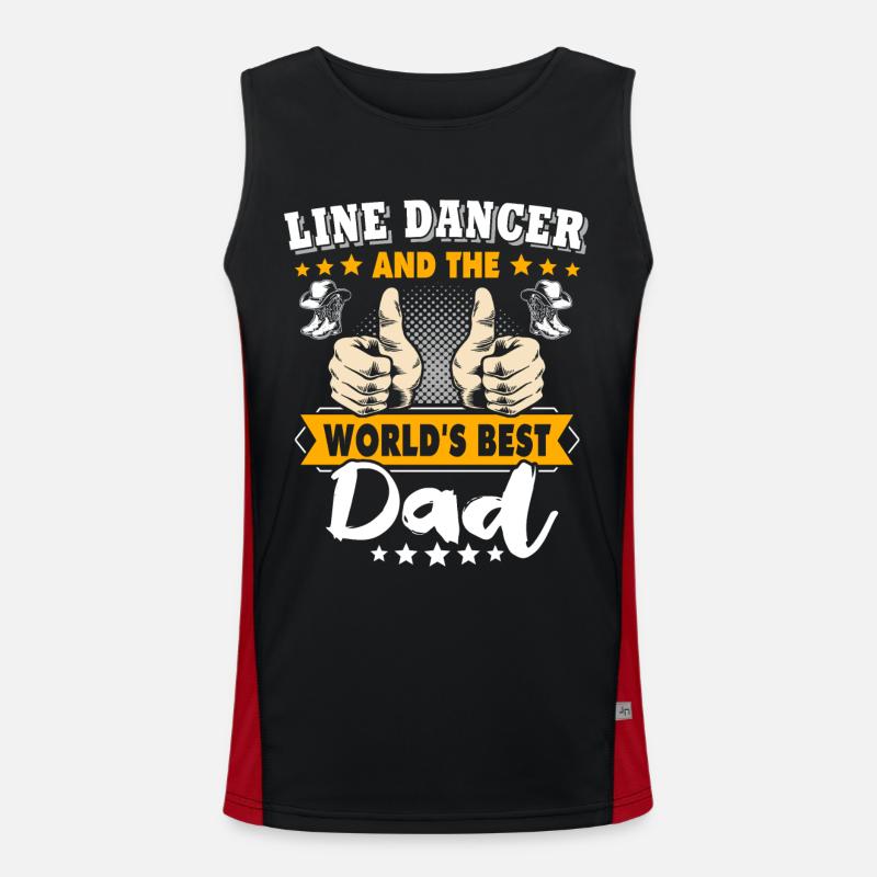 Line Dance Papa Line Dancing Vater Funktionelles Kontrast-Tank Top für Männer 