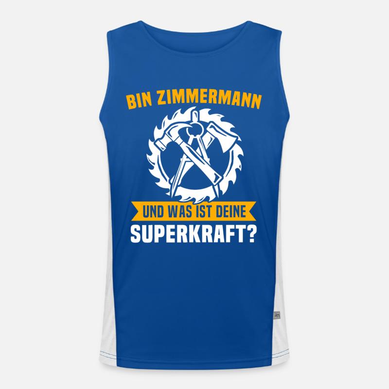 Zimmermann Job Zimmerer Funktionelles Kontrast-Tank Top für Männer 