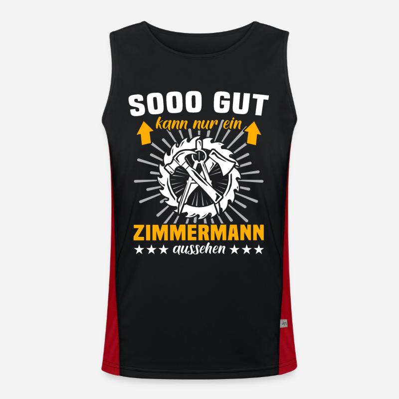 Zimmermann Job Zimmerer Funktionelles Kontrast-Tank Top für Männer 