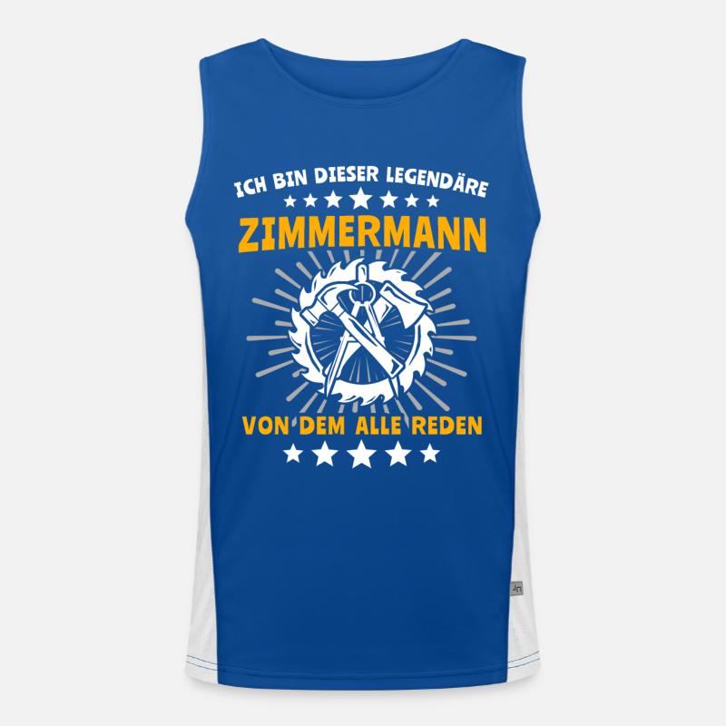 Zimmermann Job Zimmerer Funktionelles Kontrast-Tank Top für Männer 