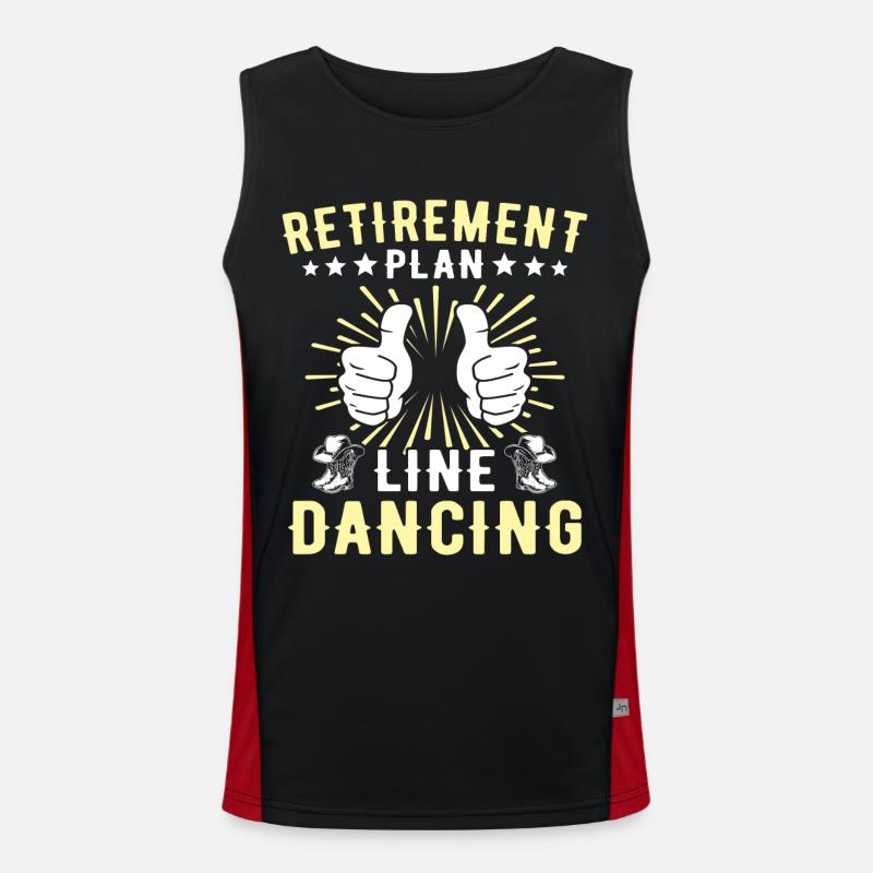 Line Dancer Line Dancing Funktionelles Kontrast-Tank Top für Männer 
