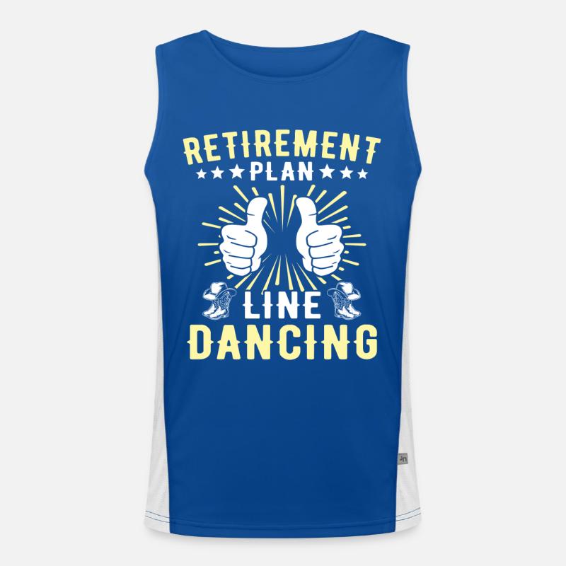 Line Dancer Line Dancing Funktionelles Kontrast-Tank Top für Männer 