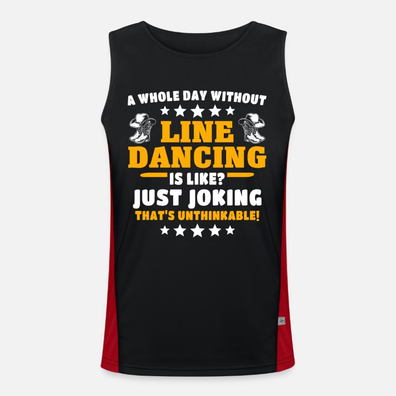 Line Dancer Line Dancing Funktionelles Kontrast-Tank Top für Männer 