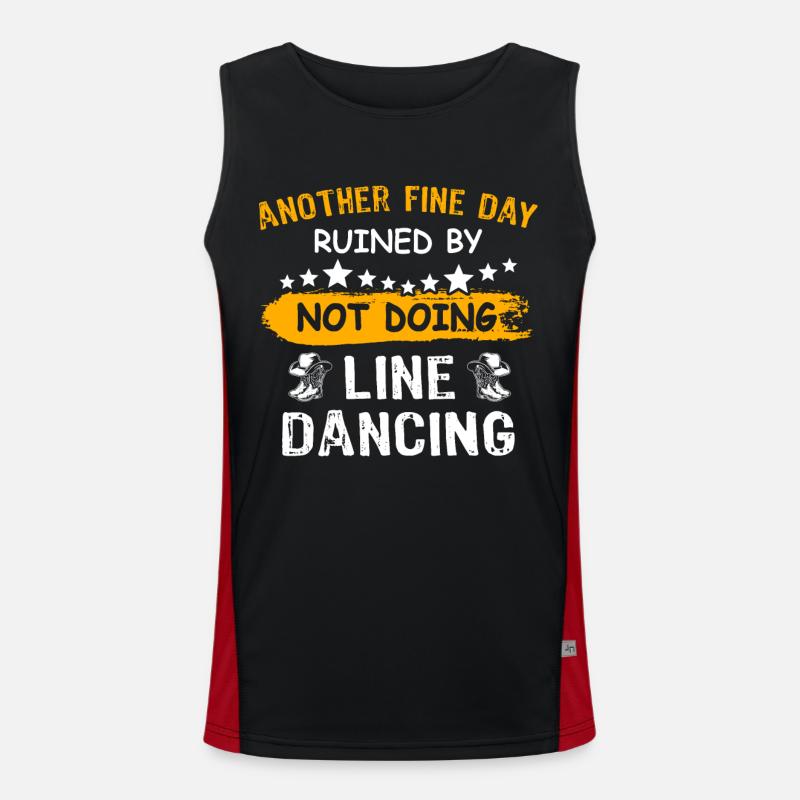 Line Dancer Line Dancing Funktionelles Kontrast-Tank Top für Männer 