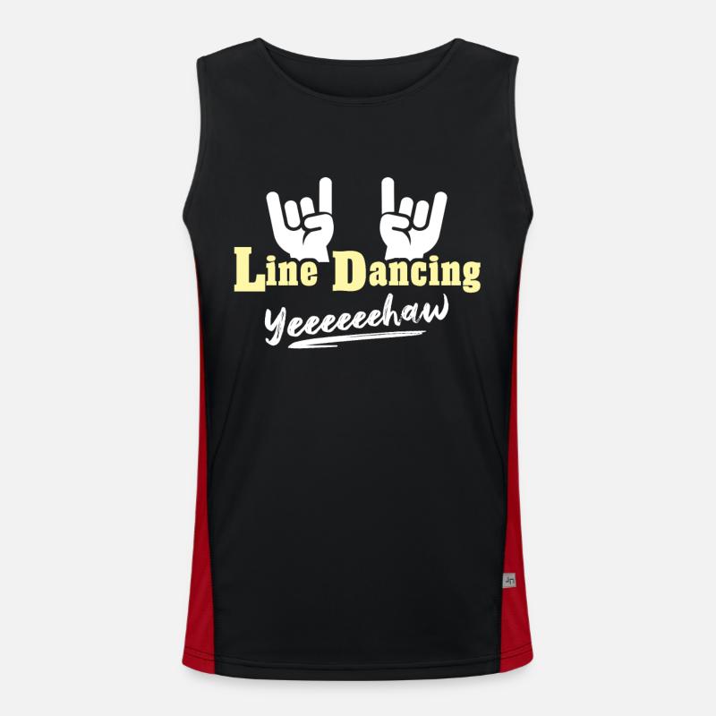Line Dancing Line Dance Funktionelles Kontrast-Tank Top für Männer 