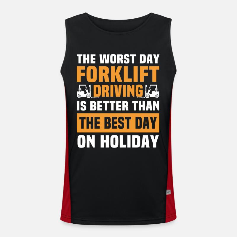 Staplerfahrer Stapler Lagerist Gabelstapler Funktionelles Kontrast-Tank Top für Männer 