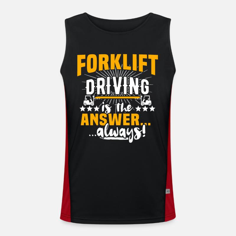 Gabelstapler Staplerfahrer Stapler Funktionelles Kontrast-Tank Top für Männer 