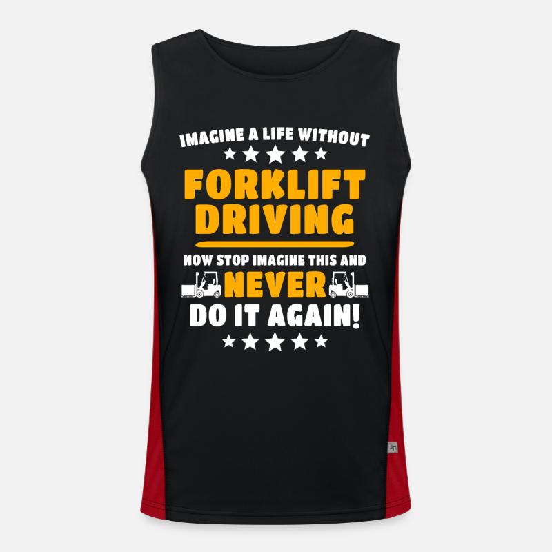 Gabelstapler Staplerfahrer Stapler Funktionelles Kontrast-Tank Top für Männer 