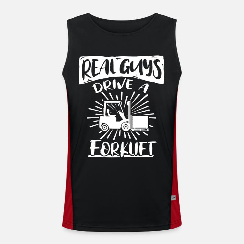 Staplerfahrer Stapler Gabelstapler Funktionelles Kontrast-Tank Top für Männer 