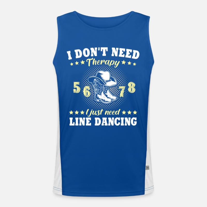 Line Dancing Men's Functional Contrast Tank Top 